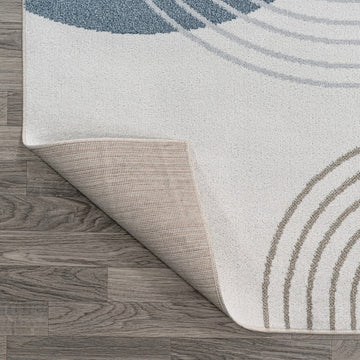 Arches Contemporary Minimalist Machine-washable Area Rug